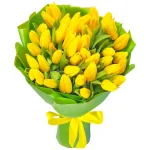 Букет из 45 желтых тюльпанов